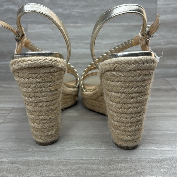 NEW! Nine West Halsee Espadrille Wedge Heel Braided Strappy Sandals Womens 7 - Picture 4 of 12